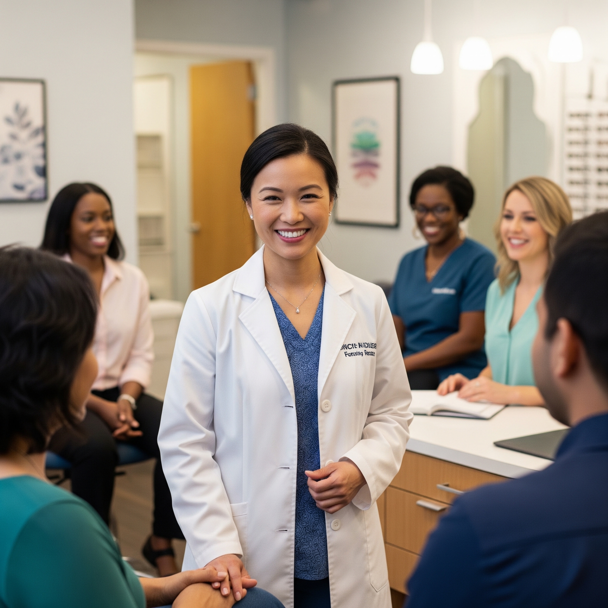 Happy patients, happy staff, happy doctor